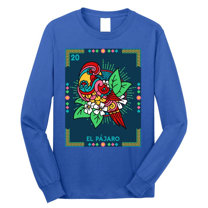 El PáJaro The Bird Card Mexican Lottery Card Gift Long Sleeve Shirt