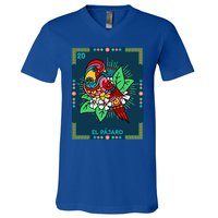 El PáJaro The Bird Card Mexican Lottery Card Gift V-Neck T-Shirt