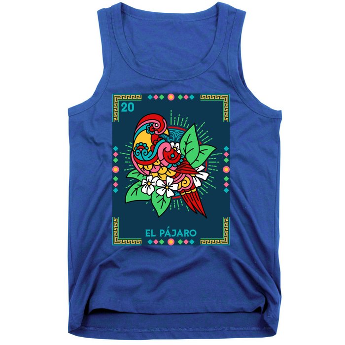 El PáJaro The Bird Card Mexican Lottery Card Gift Tank Top