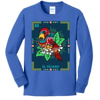 El PáJaro The Bird Card Mexican Lottery Card Gift Kids Long Sleeve Shirt