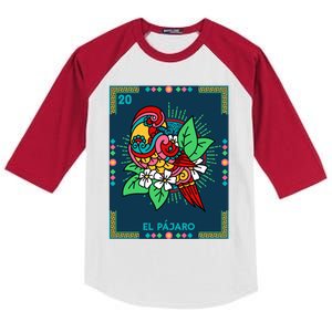 El PáJaro The Bird Card Mexican Lottery Card Gift Kids Colorblock Raglan Jersey