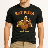 Eat Pizza Turkey Thanksgiving Funny Cooling Performance Crew T-Shirt