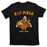 Eat Pizza Turkey Thanksgiving Funny T-Shirt