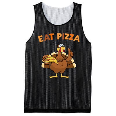 Eat Pizza Turkey Thanksgiving Funny Mesh Reversible Basketball Jersey Tank