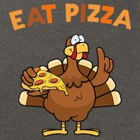 Eat Pizza Turkey Thanksgiving Funny Cotton Canvas Backpack