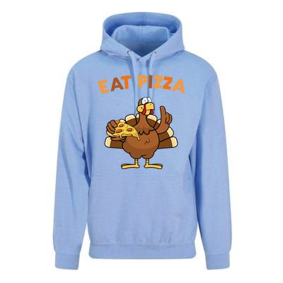 Eat Pizza Turkey Thanksgiving Funny Unisex Surf Hoodie