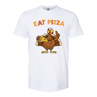 Eat Pizza Turkey Thanksgiving Funny Softstyle CVC T-Shirt