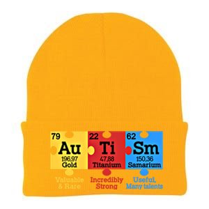 Elets Periodic Table Autism Awareness Autism Chemistry Cool Gift Knit Cap Winter Beanie