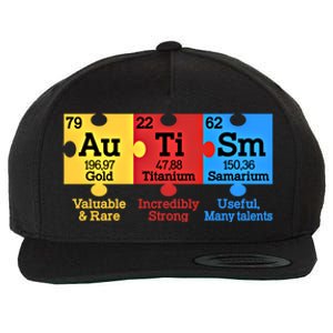 Elets Periodic Table Autism Awareness Autism Chemistry Cool Gift Wool Snapback Cap