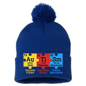 Elets Periodic Table Autism Awareness Autism Chemistry Cool Gift Pom Pom 12in Knit Beanie