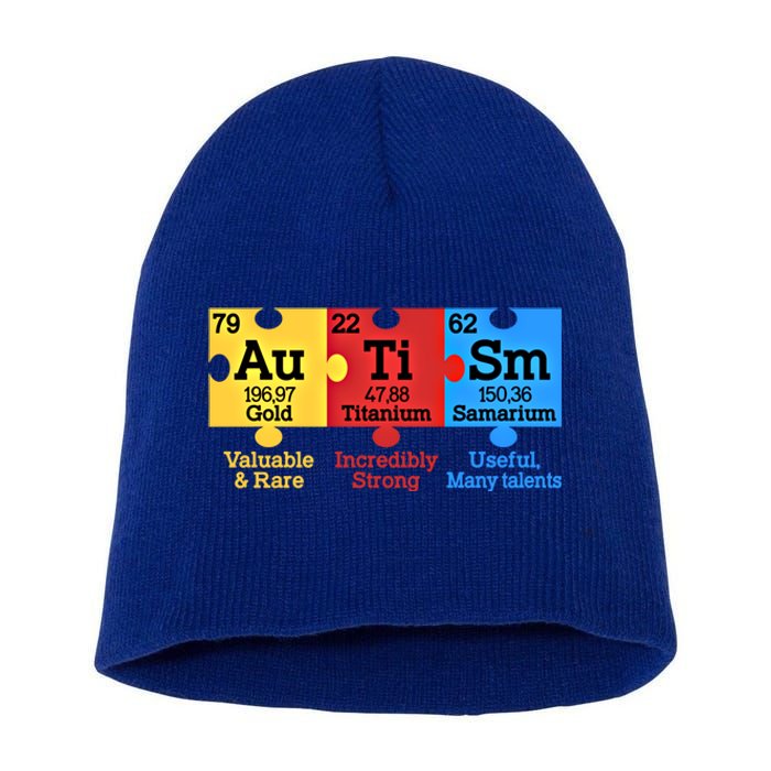 Elets Periodic Table Autism Awareness Autism Chemistry Cool Gift Short Acrylic Beanie