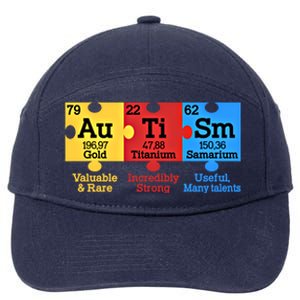 Elets Periodic Table Autism Awareness Autism Chemistry Cool Gift 7-Panel Snapback Hat