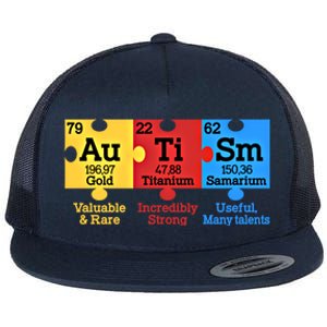 Elets Periodic Table Autism Awareness Autism Chemistry Cool Gift Flat Bill Trucker Hat