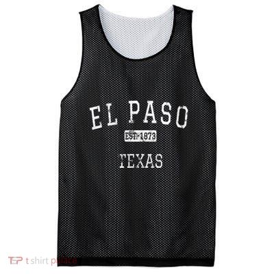 El Paso Texas Tx Vintage Mesh Reversible Basketball Jersey Tank