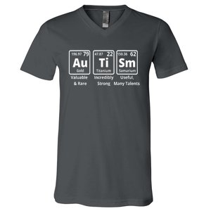 Elements Periodic Table Asd Autism Awareness Gift V-Neck T-Shirt