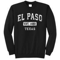 El Paso Texas Tx Vintage Established Sports Sweatshirt