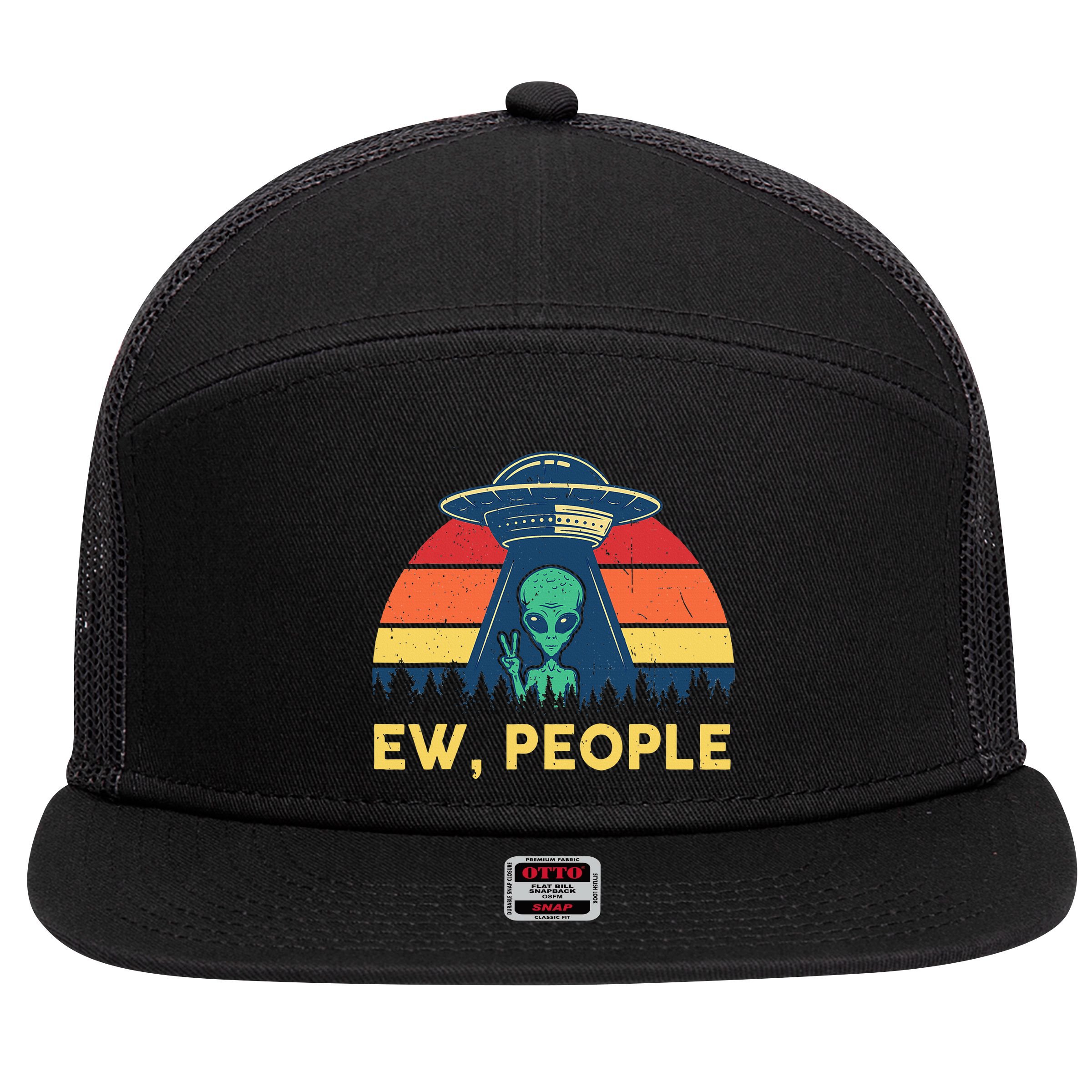 Ew People  Ufo Alien Costume 7 Panel Mesh Trucker Snapback Hat