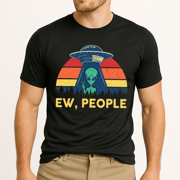 Ew People  Ufo Alien Costume Cooling Performance Crew T-Shirt