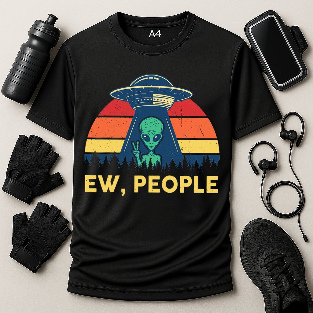 Ew People  Ufo Alien Costume Cooling Performance Crew T-Shirt