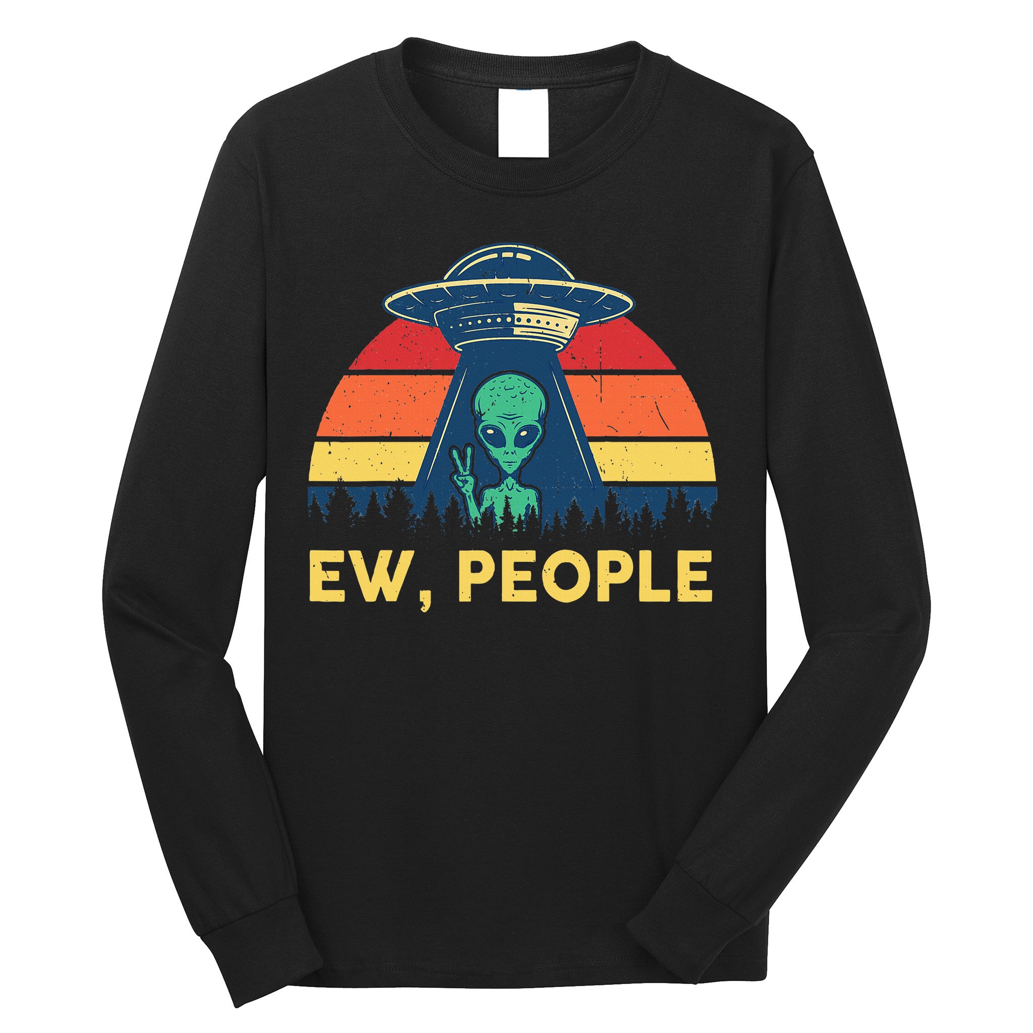 Ew People  Ufo Alien Costume Long Sleeve Shirt