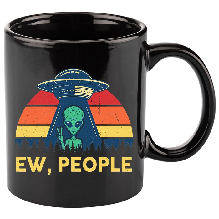 Ew People  Ufo Alien Costume 11oz C Handle Ceramic Mug