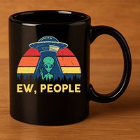 Ew People  Ufo Alien Costume 11oz C Handle Ceramic Mug