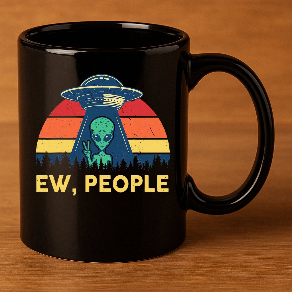 Ew People  Ufo Alien Costume 11oz C Handle Ceramic Mug