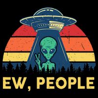 Ew People  Ufo Alien Costume Drawstring Bag