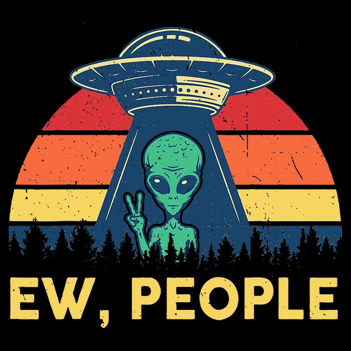 Ew People  Ufo Alien Costume Drawstring Bag