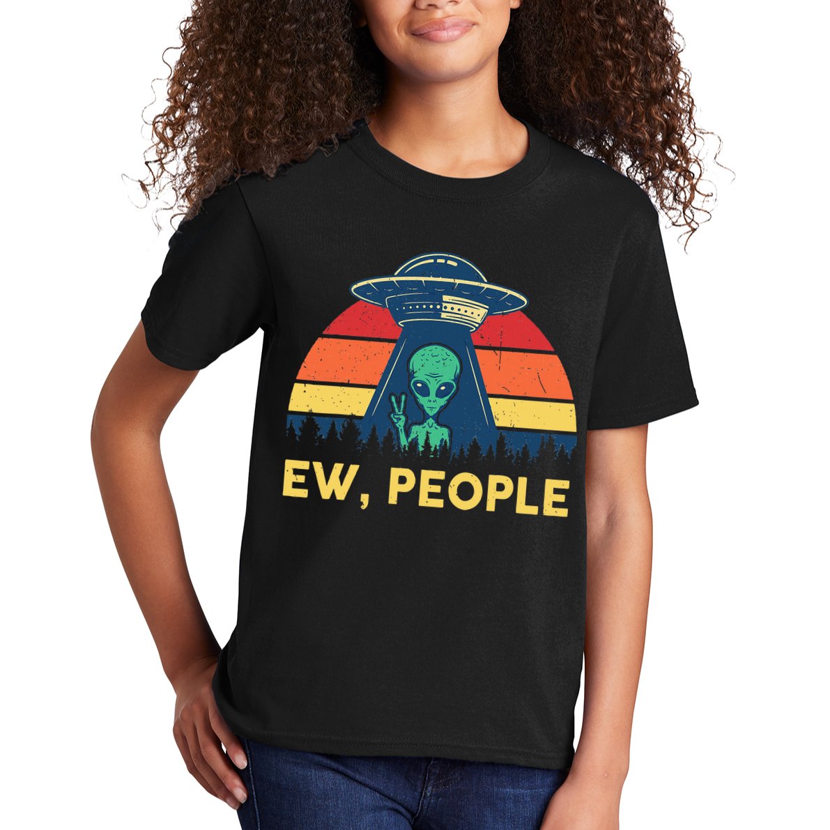 Ew People  Ufo Alien Costume Kids T-Shirt
