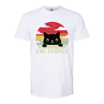 Ew People Vintage Black Cat For Cat Lover Softstyle® CVC T-Shirt