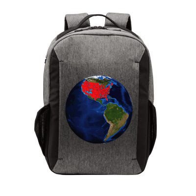 Earth Planet With Red Electoral Map 2024 Occupy Solar System Vector Backpack