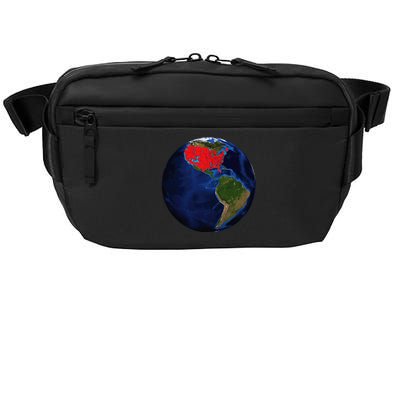 Earth Planet With Red Electoral Map 2024 Occupy Solar System Crossbody Pack