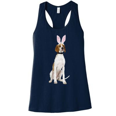 English Pointer Wearing Easter Bunny Ears Dog Women's Racerback Tank