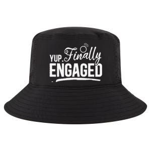 Engagement Party Yup Finally Engaged Newly Engaged Cool Comfort Performance Bucket Hat