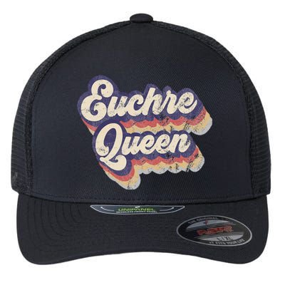 Euchre Queen Euchre Card Game Player Vintage Euchre Flexfit Unipanel Trucker Cap