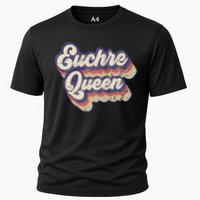 Euchre Queen Euchre Card Game Player Vintage Euchre Performance Shirt