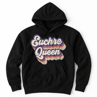 Euchre Queen Euchre Card Game Player Vintage Euchre Hoodie