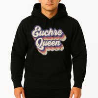 Euchre Queen Euchre Card Game Player Vintage Euchre Hoodie