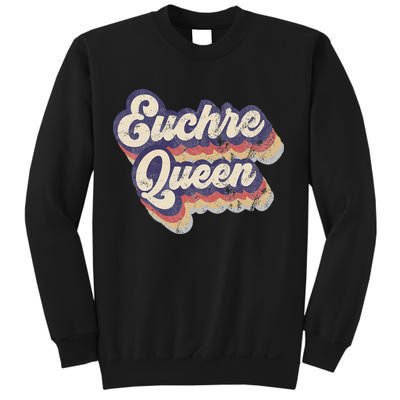 Euchre Queen Euchre Card Game Player Vintage Euchre Sweatshirt