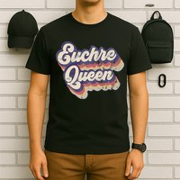 Euchre Queen Euchre Card Game Player Vintage Euchre T-Shirt