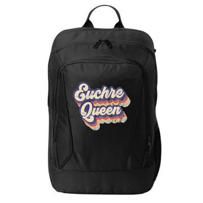 Euchre Queen Euchre Card Game Player Vintage Euchre City Backpack