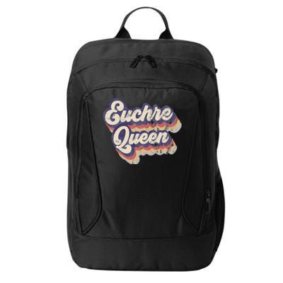 Euchre Queen Euchre Card Game Player Vintage Euchre City Backpack