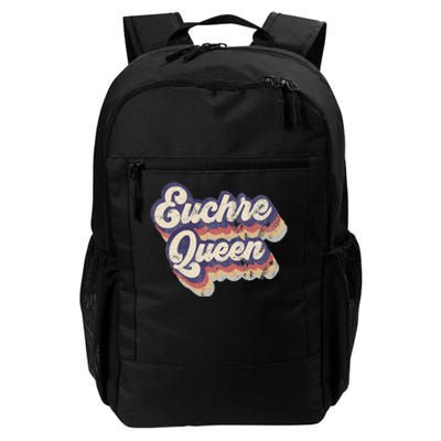 Euchre Queen Euchre Card Game Player Vintage Euchre Daily Commute Backpack