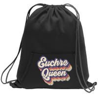 Euchre Queen Euchre Card Game Player Vintage Euchre Sweatshirt Cinch Pack Bag