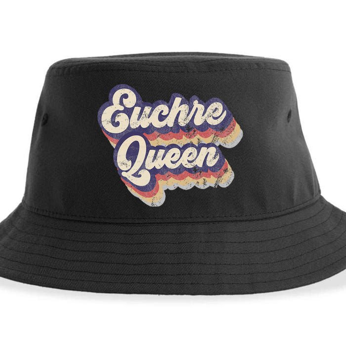 Euchre Queen Euchre Card Game Player Vintage Euchre Sustainable Bucket Hat