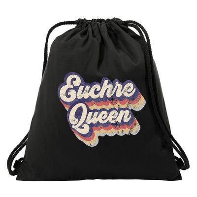 Euchre Queen Euchre Card Game Player Vintage Euchre Drawstring Bag