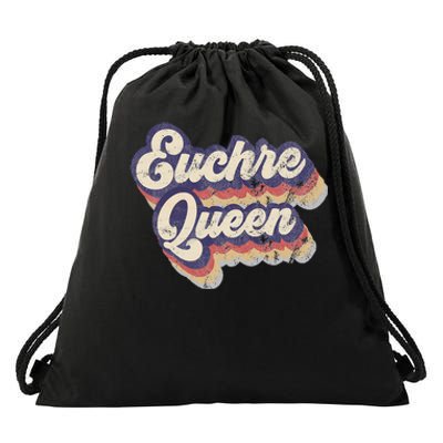 Euchre Queen Euchre Card Game Player Vintage Euchre Drawstring Bag