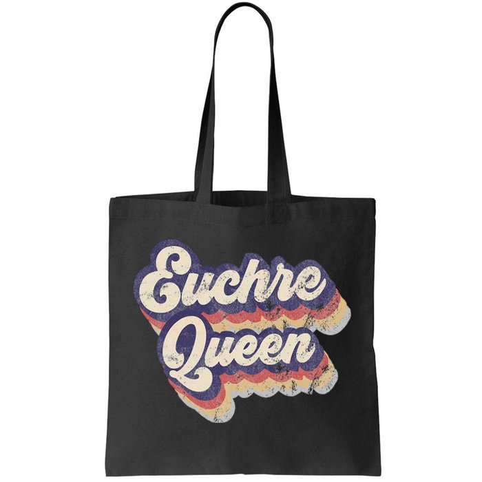 Euchre Queen Euchre Card Game Player Vintage Euchre Tote Bag