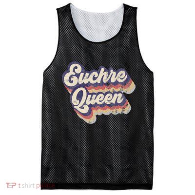 Euchre Queen Euchre Card Game Player Vintage Euchre Mesh Reversible Basketball Jersey Tank